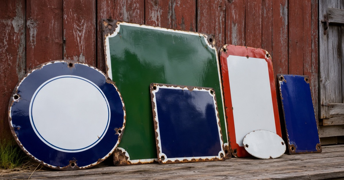 Vintage Porcelain Advertising Signs Identification